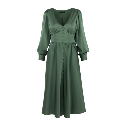 Isolde Dress Pineneedle XL Midi satin dress