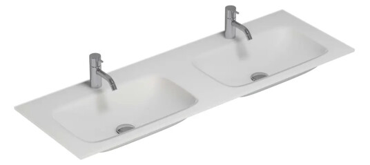 Dansani Calidris Form Servant, Dobbel 120,2x40,5 cm, Hvit Matt