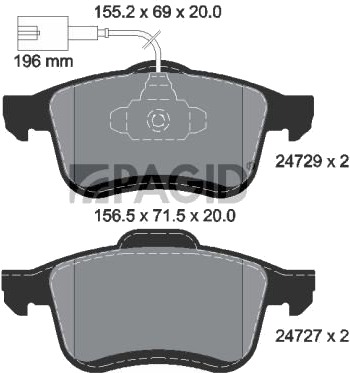 PAGID T2464N Bremseklosser PAGID T2464N Bremseklosser