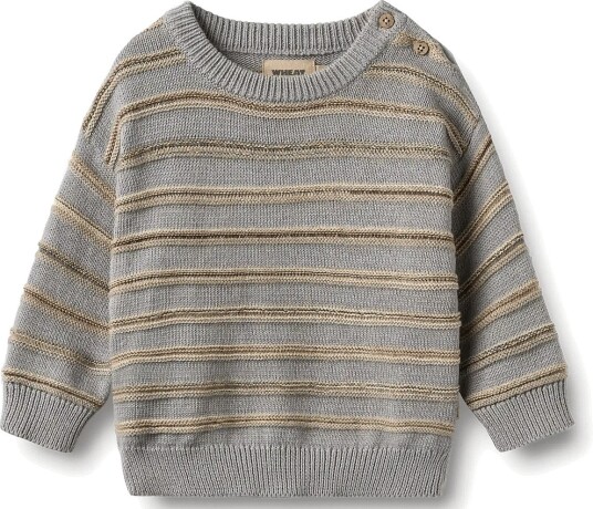 Wheat Jacquard Pullover Harlow SLIGHTLY BLUE STRIPE 92