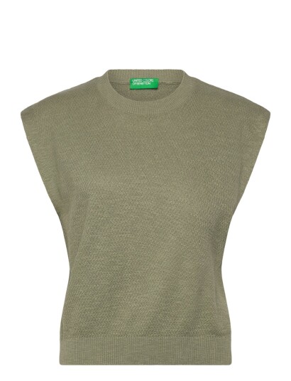 United Colors of Benetton Sleeveless Sweater   Khaki green   M
