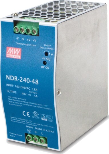 Ernitec Strømforsyning DIN 48V 240W Ernitec Strømforsyning DIN 48V 240W