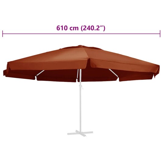  Erstatningsstoff for hageparasoll terrakotta 610 cm