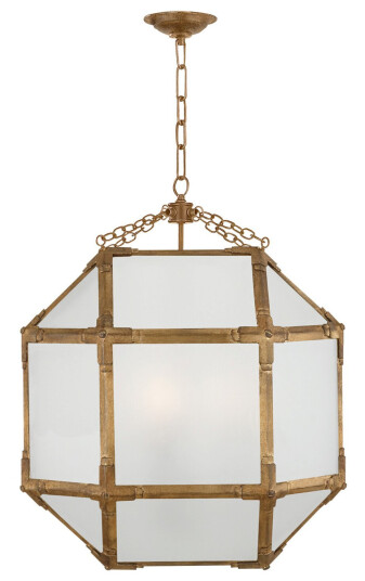 Morris taklampa Gilded Iron/frostat glas Morris taklampa Gilded Iron/frostat glas