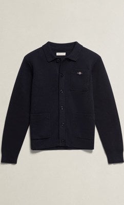Gant Kids Knitted Shirt   EVENING BLUE   128