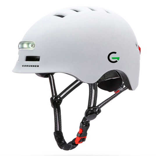 GoRunner LED-hjelm (størrelse S) Hvit GoRunner LED-hjelm (størrelse S) Hvit