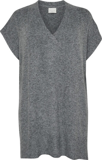 Kaffe Curve Kcannett Knit Poncho - Grey - L/XL