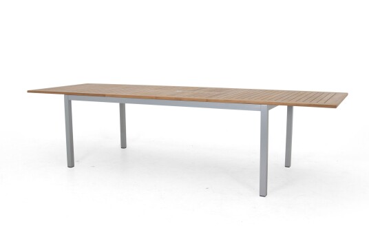 Selected Exclusive Twin spisebord Silver/teak 200 - 300 x 100 cm Grå