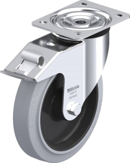 Blickle 6668 L-Poev 200R-Fi-Sg Styrehjul Med Bremse, Hjuldiameter 200 Mm, Bæreevne Maks. 400 Kg, 1 Stk Blickle 6668 L-Poev 200R-Fi-Sg Styrehjul Med Bremse, Hjuldiameter 200 Mm, Bæreevne Maks. 400 Kg, 1 Stk