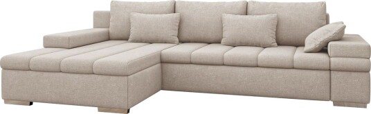 Naoma Sofa med Sjeselong 3 seter Beige