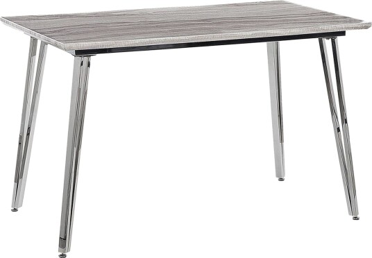 Hamiota Spisebord 70x120 cm - Hvit/Sølv