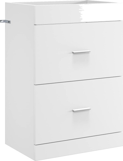 Badskapinet under vask Hvit 56 x 37,5 x 81 cm Konstruert tre Badskapinet under vask Hvit 56 x 37,5 x 81 cm Konstruert tre