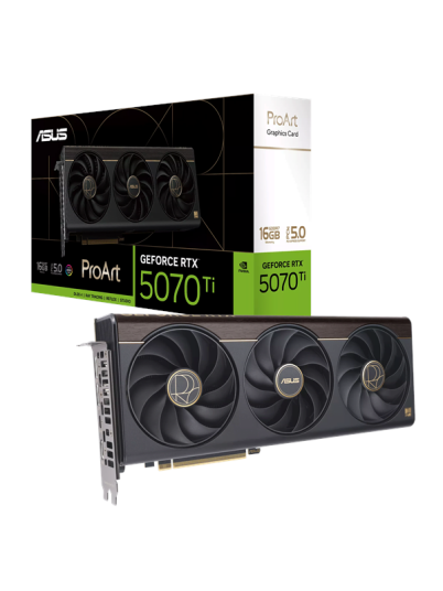 ASUS ProArt RTX 5070 Ti OC Grafikkort 16GB GDDR7 PCI Express 5.0 ASUS ProArt RTX 5070 Ti OC Grafikkort 16GB GDDR7 PCI Express 5.0