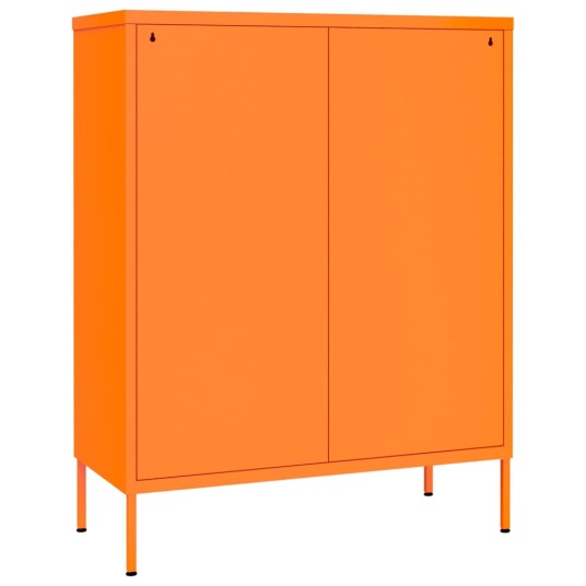 vidaXL Kommode oransje 80x35x101,5 cm stål