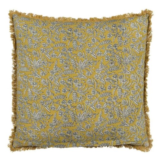 Pute Bomull Beige Sennep 50 x 50 cm