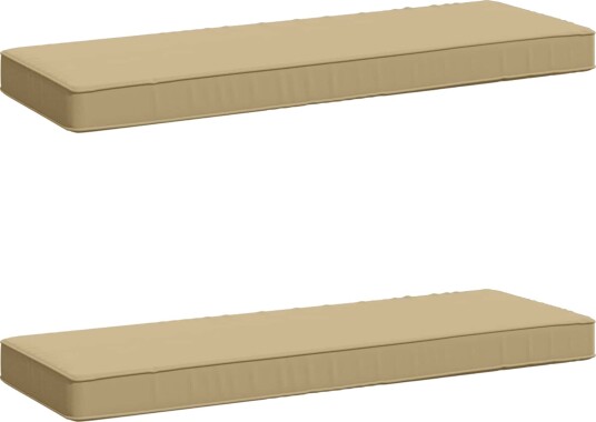 vidaXL 2 delt benkpute VUGHT 2 pcs 100% Polyester Beige 60 x 30 x 5 cm
