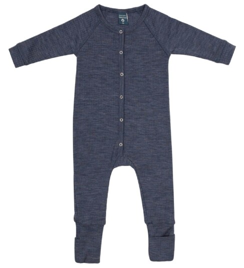 Smallstuff Nattdrakt Ull Denim Melange Smallstuff 1½ år (86) Nattdrakt Blå