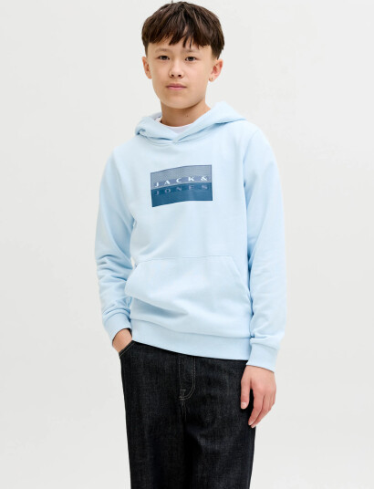 Jack & Jones Jcofusion Graphic Sweat Hood Unb Sn Jnr Blue 140 Jack & Jones Jcofusion Graphic Sweat Hood Unb Sn Jnr Blue 140