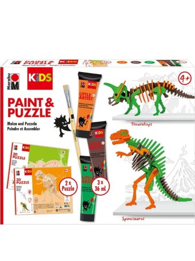 Marabu KiDS Dinosaur hobbysett Mal og pusle Marabu KiDS Dinosaur hobbysett Mal og pusle