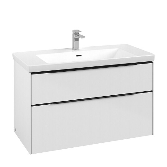 Villeroy & Boch  Subway 3.0 Servantskap m/2 skuffer 973x576x478 mm Hvit Høyglans