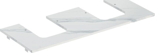 Geberit One 505.175.00.1 Benkeplate Steintøy, Hvit, Dobbel Geberit One 505.175.00.1 Benkeplate Steintøy, Hvit, Dobbel
