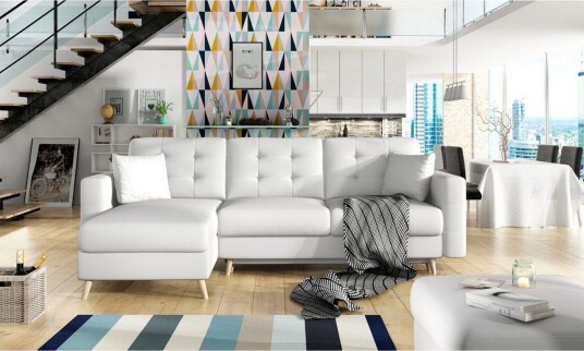 Seksjon Eltap Asgard L 248x93x162 cm   Soft 17 Hvit