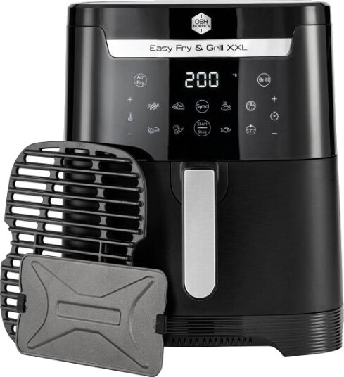 OBH Nordica Easy Fry & Grill XXL 2i1 airfryer AG8018S0 svart OBH Nordica Easy Fry & Grill XXL 2i1 airfryer AG8018S0 svart