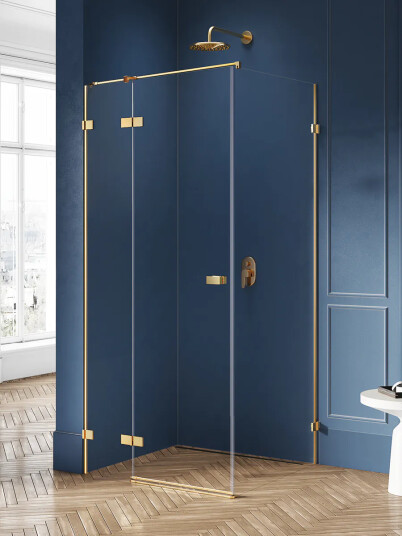 AVEXA PREMIUM Rett Dusjhjørne Gull (80 x 70 x 200) - Høyre