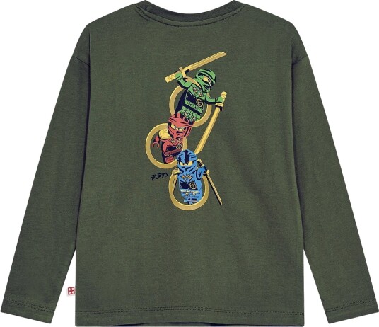 LEGO® Ninjago T skjorte   LWTaj 603   Grønn   LEGO® Wear   9 år (134)   T skjorte Armygrønn