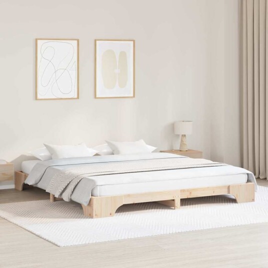  Sengestamme Naturlig Solid furu 180 x 200 cm Holdbar