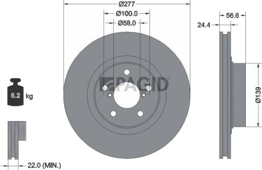 PAGID 53305NC Bremseskive