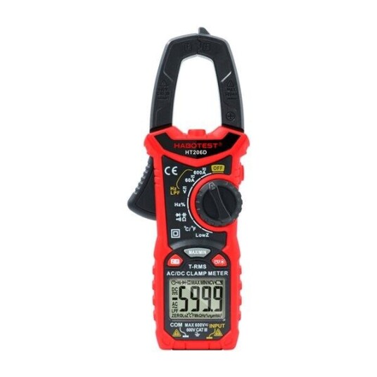 Habotest Ht206D Digitalt Klemmemåler med True RMS, NCV og LPF