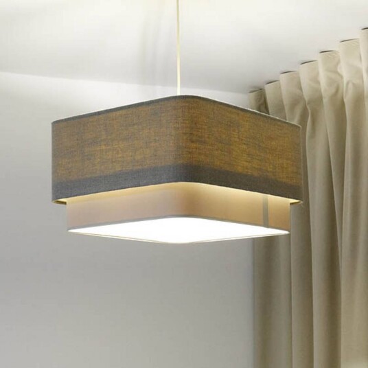 Maco Design Kwadro Duo hengelampe krem/beige 50x50cm lin