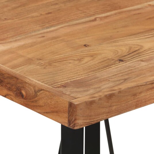 Barbord 55x55x107 cm heltre akasie og jern 356369 Barbord 55x55x107 cm heltre akasie og jern 356369