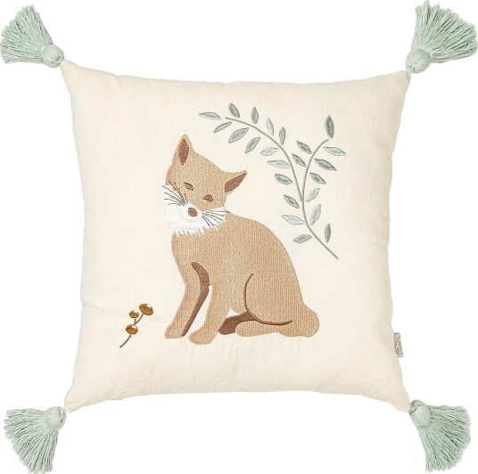 Cam Cam Copenhagen Embroidered Cushion - Ocs - Woodland - WOODLAND - One Size