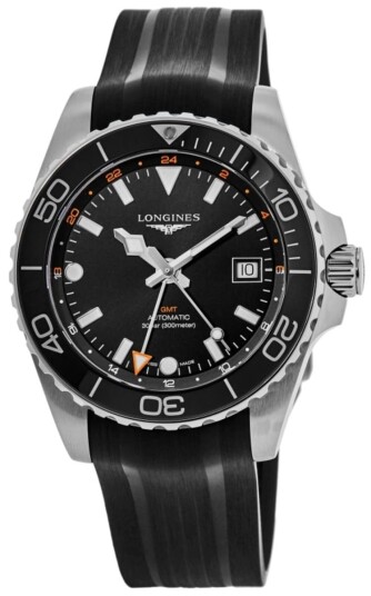 Longines Herreklokke L3.890.4.56.9 Hydroconquest Sort/Gummi Ø43 mm