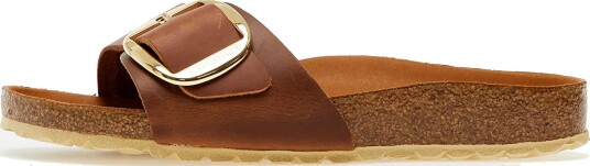 Birkenstock - Sandaler Madrid Big Buckle Leoi Cognac Hex - Brun