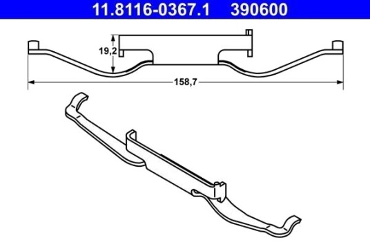 Ate Fjær bremsecaliper ATE 11.8116 0367.1 Ate Fjær bremsecaliper ATE 11.8116 0367.1