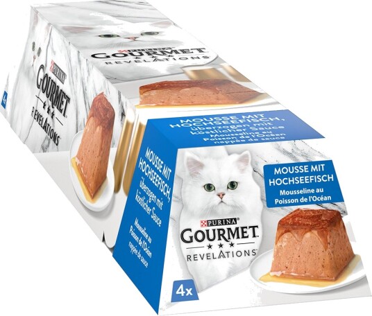 Gourmet Revelations Mousse Våtfôr Til Katt Havfisk 4 X 4 X 57 G