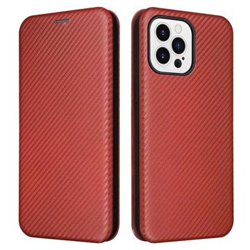 iPhone 14 Pro Max Flip-deksel Karbonfiber Oransje