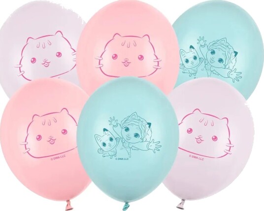 Partydeco Ballonger Gabbys Dukkehus Pastell 6-pakning SB12P-347-000-6