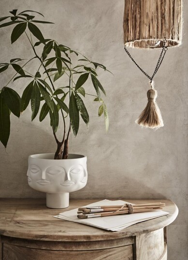 Affari Viso Vase Hvit H20cm