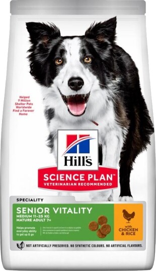 Hill's Senior Vitality Medium Kylling 12Kg - Sunn hundemat for eldre hunder Hill's Senior Vitality Medium Kylling 12Kg - Sunn hundemat for eldre hunder