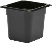 Kantine Cambro 1/6Gn 2.2L 17.6X16.2X15cm Polycarbonat Sort,6 Stk/Krt