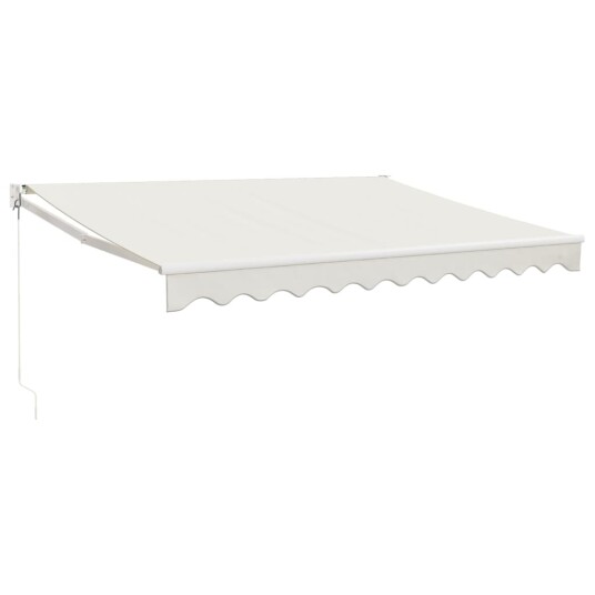 vidaXL Uttrekkbar markise kremhvit 3,5x2,5 m stoff og aluminium