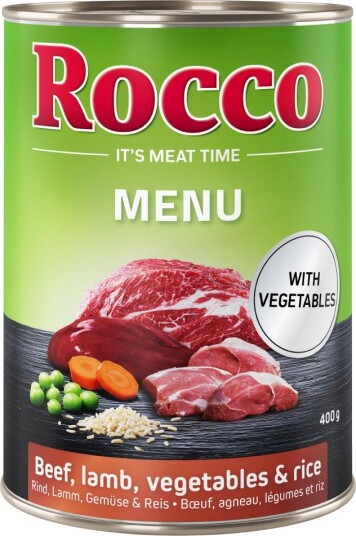 Rocco Våtfôr Meny Med Ris & Grønnsaker Lam 24 X 400 G