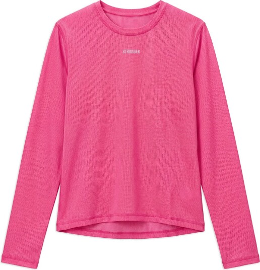 STRONGER Mesh Running Long Sleeve Pink XS STRONGER Mesh Running Long Sleeve Pink XS