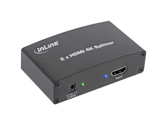 Inline 65009, Hdmi, 2X Hdmi, 1.4A, Sort, Aluminium