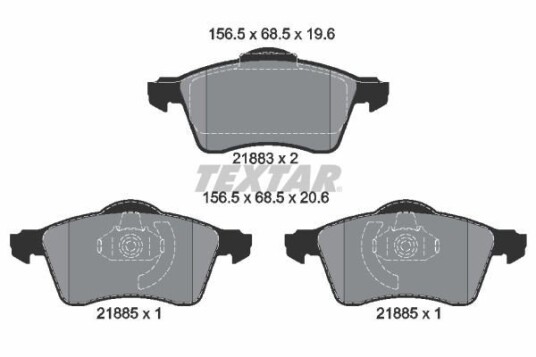 Bremseklosser TEXTAR 2188302 Bremseklosser TEXTAR 2188302