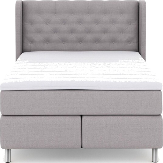 Select No 3 Komplett Sengepakke 140x200 Fast/Medium Lysegrå/Metallben
